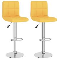 2 uds taburetes de cocina  taburete de bar  taburete alto tela amarillo mostaza
