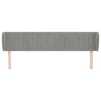 cabecero cama mueble de dormitorio de terciopelo claro 203 x 23 x 7888 cm gris m020008145