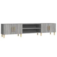mueble tv  mueble de salon  armario tv madera contrachapada gris sonoma 180x315x40 cm