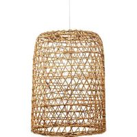 lampara de techo de ratan - lampara colgante diseno boho bali - lian madera natural