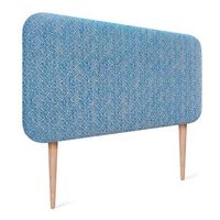 dhome cabecero tapizado liso con patas redondeado tejido luxury para pared acusticos cabeceros absorbentes cabezal cama dormitorio ethnic blue 110cm