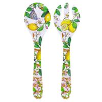 servidores de ensalada de melamina con estampado de limon