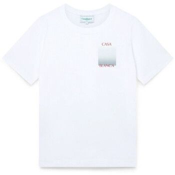 Casablanca Camiseta GRADIENT SQUARE PRINTED T-SHIRT WHITE para mujer