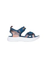 zapatillas skechers microspec-splash nino navy  gray  orange trim