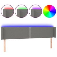 cabecero accesorio para dormir dormitorio mueble led 183 x 16 x 7888 cm tela gris oscuro tdl0201093