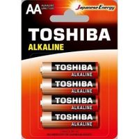 toshiba alkaline lr6 pack de 4 pilas aa alcalinas 15v