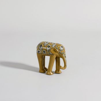 Figura decorativa de elefante de papel multicolor, 10 cm