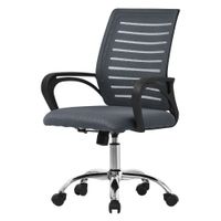 silla de oficina gris ergonomico de escritorio regulable y giratoria