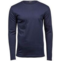 tee jays camiseta manga larga interlock para hombre