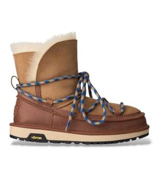 UGG para mujer. 1180394 Botas de Piel Classic Tread Boot marrón (40), Plano, Cordones, Casual
