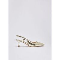 liu jo zapatos de tacon zapatos destalonados en laminado a specchio para mujer