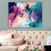 pintura decorativa lienzo 64468747370100 multicolor 70x100 cm