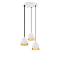 lampara de techo mugo-10650 oro blanco metal 35x35x110 cm