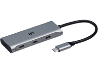hub - isy ihu-5600 4 puertos 10 gbits plata