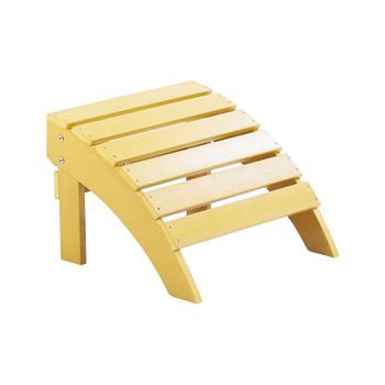 Reposapiés Amarillo De Madera Plástica Resistente A La Intemperie Estilo Moderno Jardín Adirondack