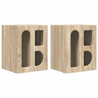 mesita de noche elst 2 uds roble sonoma 40 x 35 x 50 cm vidaxl