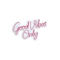 iluminacion led decorativa de plastico good vibes only 2 rojo 37x62x2 cm