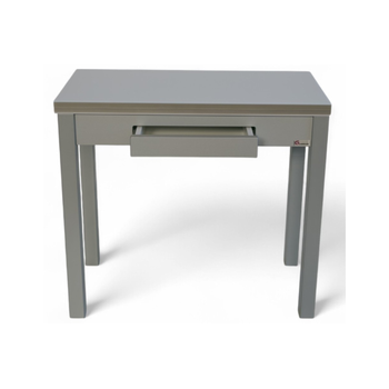 Mesa De Cocina Extensible Libro Ainara Elaborada Artesanalmente Con Melamina Y Cristal Gsmesas (84/84x42x75cm)