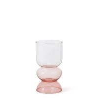 jarron de vidrio rosa transparente h21