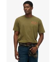superdry para hombre m1012251a camiseta neo trad tattoo loose verde xl casual algodon manga corta