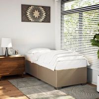 cama individual  cama de adulto  estructura cama sin colchon cuero sintetico capuchino 90x200 cm cfw338340