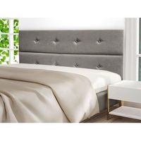 cabecero cama moscu tapizado tejido antimanchas gris 90x70cm