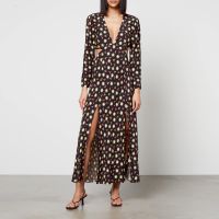 rixo zora floral-print crepe midi dress - uk 18