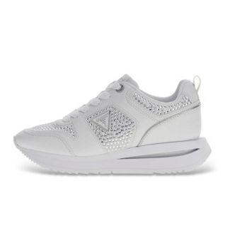 Guess para mujer. FLTEV2ELE12 Zapatillas Evory blanco (38), Plano, Cordones, Casual
