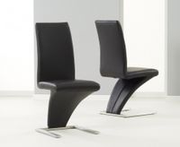 hampstead z black faux leather dining chairs