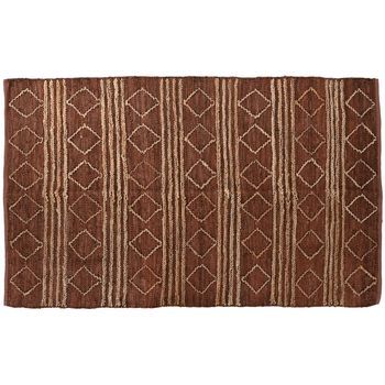 Alfombra Yute Cuero 160x230x1 2000 Gsm Rombos