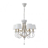 lampara crasas 5xe14 blancooro regx54x54 cm