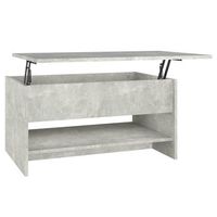 mesa de cafe - mesa de centro madera contrachapada gris hormigon 80x50x40 cm