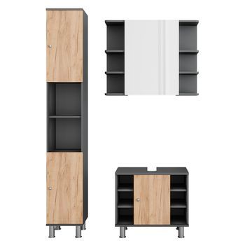 Conjunto De Muebles De Baño Fynn 3 Partes Con Unidad Alta Vicco