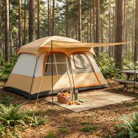 carpa de camping grande para 4-6 personas carpa familiar para exteriores con toldo extensible proteccion uv resistente al viento y a los mosquitos para camping y senderismo