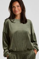 hunkemoller top de terciopelo verde