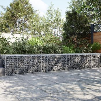 Cesta De Gaviones | Gavión Para Piedras | Gavión Decorativo Con Cubierta Hierro Galvanizado 300x100x50 Cm Cfw807360