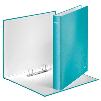 Leitz 4241 WOW carpeta de anillas con 2 anillas en D turquesa (40 mm)
