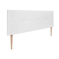 cabecero de lino natural con botones 135x105cm con patas camas 120135 - blanco
