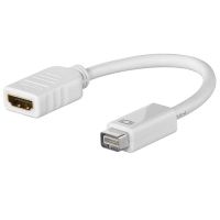goobay cable adaptador de mini dvi a hdmi 10cm blanco