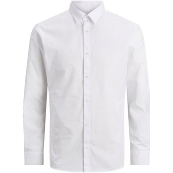 Jack & Jones Camisa manga larga 12223343 JJOE SHIRT LS PLAIN NOOS JNR WHITE para niño