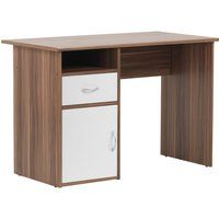 alphason hastings desk - walnut white