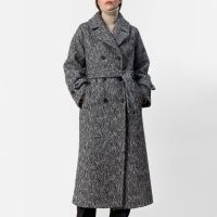 levete room lr-honey 1 wool-blend twill coat - m