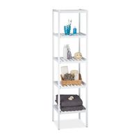 estante de bano de bambu blanca 180 cm
