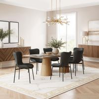 6 sillas de comedor tejido acolchado 54 x 62 x 90 cm negronegro