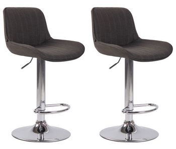Set de 2 taburetes de bar lentini en tela 50x50x86-108 cm