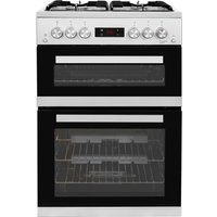 beko xddf655s 60 cm dual fuel cooker - silver silver