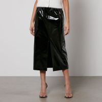 maison margiela vinyl midi skirt - it 42uk 10