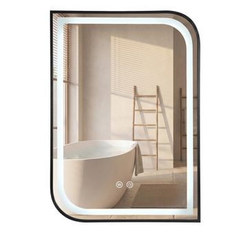 Espejo Zone Black 70x50 Led