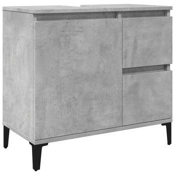 Mueble De Lavabo Madera Ingeniería Gris Hormigón 65x33x60 Cm Vidaxl