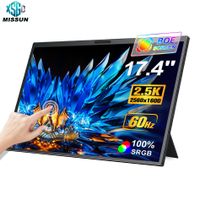 monitor portatil missun con pantalla tactil de 174 pulgadas 60hz con vesa y rotacion de 180    soporte ajustable para ordenador portatil pc mac switch ps5 iphone huawei